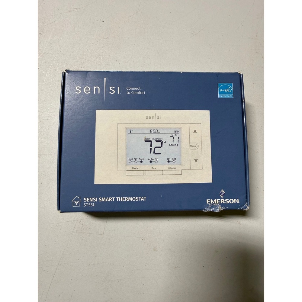Emerson Sensi Smart Thermostat ST55U Wi-Fi Programmable White Energy Star